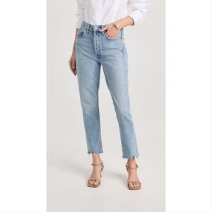 AGOLDE Riley High Rise Straight Crop Jeans
